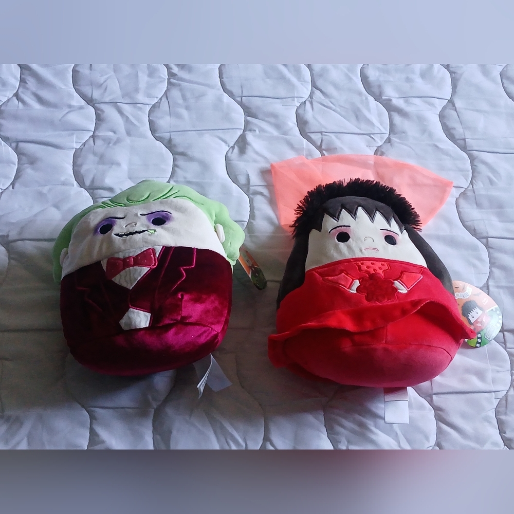Beetlejuice & Lydia Wedding Clothes Sqyismallows 8" Plush Characters New NWT